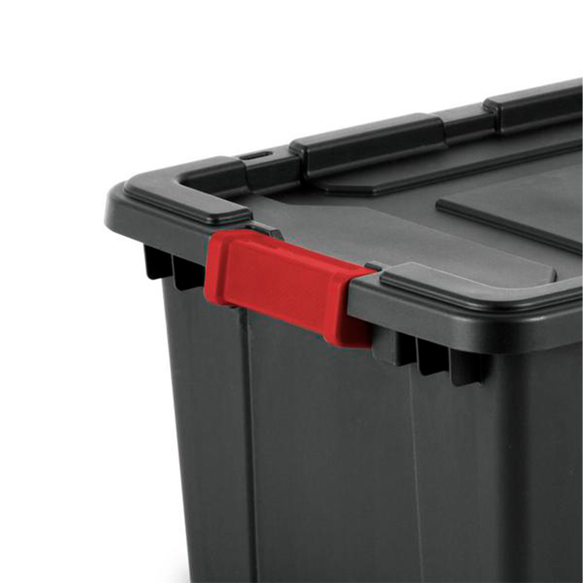 Sterilite Durable Rugged Industrial Tote with Red Latches